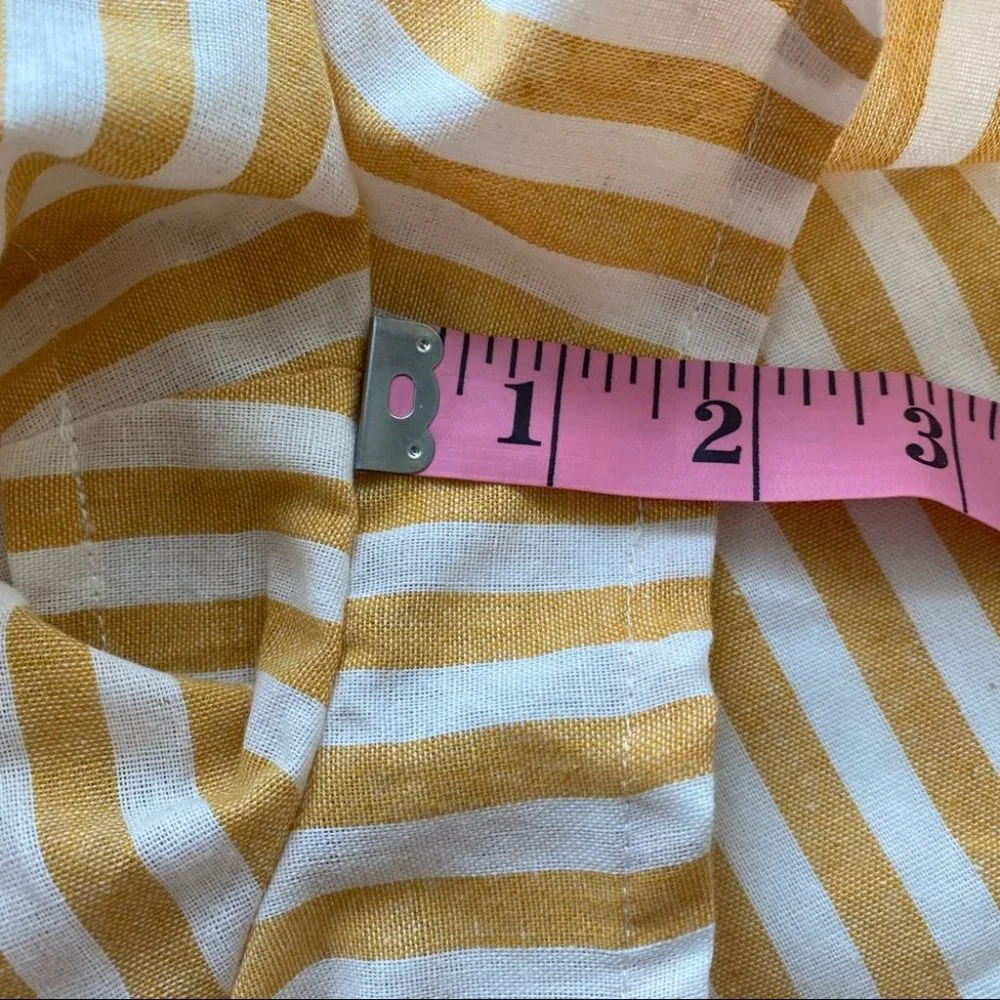 Shein White and Yellow Romper with Belt - Picture 12 of 12